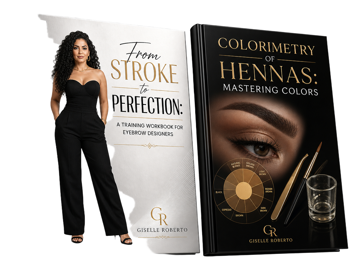 Brow color matching guide and practice workbook bundle